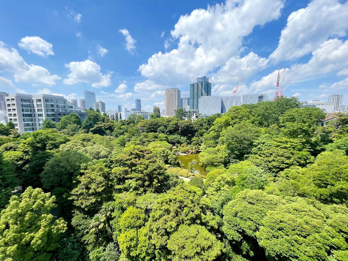 三田綱町パークマンションの外観写真 - 港区三田2丁目3番34号