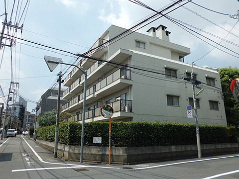 上野毛ビューハイツ西棟のエントランス・共用部