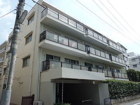 上野毛ビューハイツ東棟のエントランス・共用部